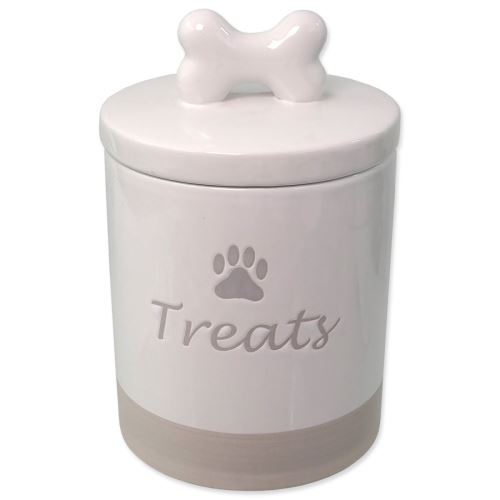 DOG FANTASY cutie ceramică pentru dulciuri albă cu mâner 13,5 x 21,5 cm 1500 ml