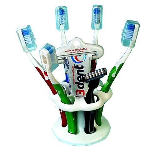 Suport pentru periuțe de dinți cu diametrul de 10,5x8cm (6 periuțe) din plastic