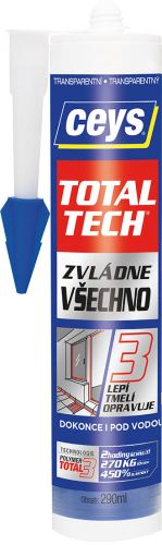 Ceys Universal Adhesive and Sealant 290ml Total Tech, transparent