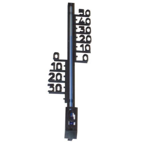 Termometru pentru exterior 27cm plastic, negru