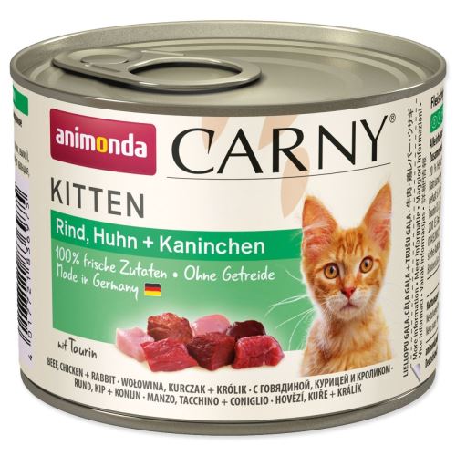 Conservă Carny Kitten Carny Kitten carne de vită + pui + iepure 200 g