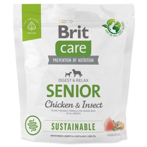 Brit Care Dog Sustainable Senior Pui și insecte 1kg