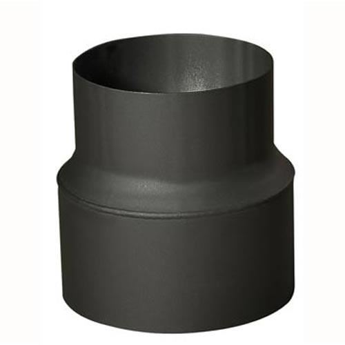 Reductor pentru țevi de fum 130/120 mm (lungime 160 mm) negru