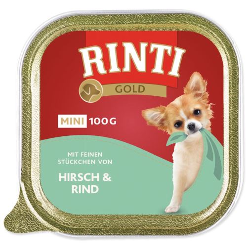Tub RINTI Gold Mini căprioară + carne de vită 100 g