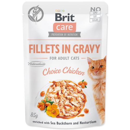 BRIT Care Cat Fillets in Gravy Choice Pui 85 g