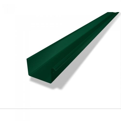 Jgheab pătrat din aluminiu PREFA, lățime 120 mm, lungime 3M, verde mușchi RAL 6005