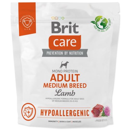 Brit Care Dog Hypoallergenic Adult Medium Breed Lamb 1kg