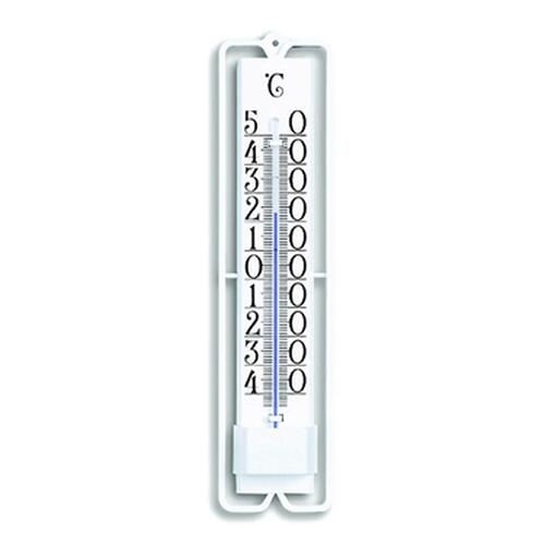 Termometru pentru exterior 19cm plastic, alb