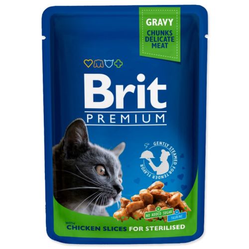 BRIT Premium Cat Pui Premium Felii de pui pentru sterilizat 100 g