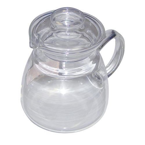 Ceainic din sticlă JANA 0,6l capac și mâner din sticlă