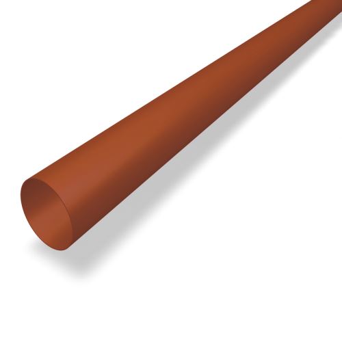 PREFA Gură de scurgere din aluminiu Ø 100 mm, lungime 3M, roșu cărămidă RAL 8004