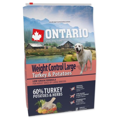 Ontario Large Weight Control Curcan și cartofi 2,25kg