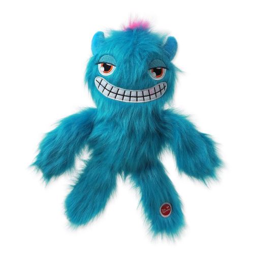 Jucărie DOG FANTASY MONSTRII FANTASY Monsters sperietoare de ciori cu blană care fluieră albastru 35 cm