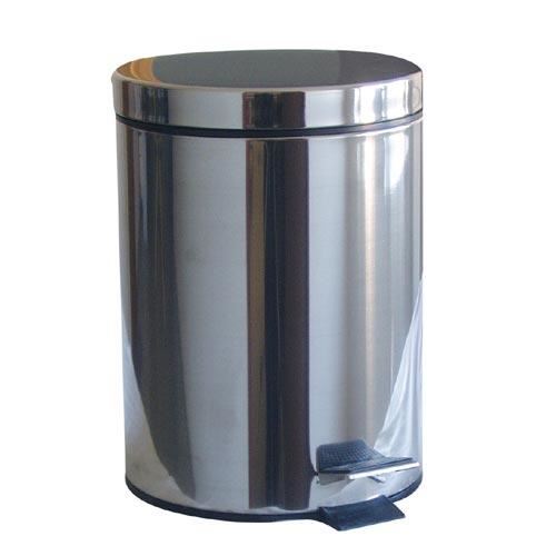 Coș de gunoi din oțel inoxidabil cu căptușeală din plastic, 5l