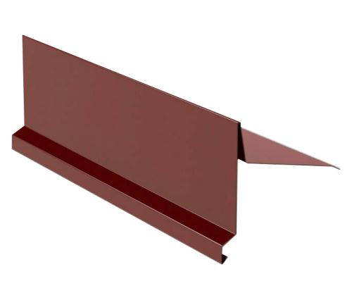 Bară de vânt pentru acoperiș înclinat RŠ 250, Zinc vopsit, Oțel roșu RAL 3009