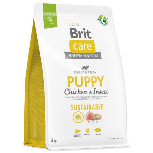 Brit Care Dog Sustainable Puppy Pui și insecte 3kg
