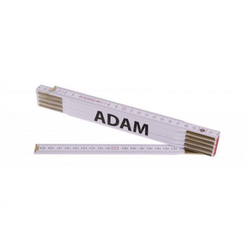 Bandă de măsurat pliabilă Adam, Profi, albă, din lemn, lungime 2M / pachet 1 buc.