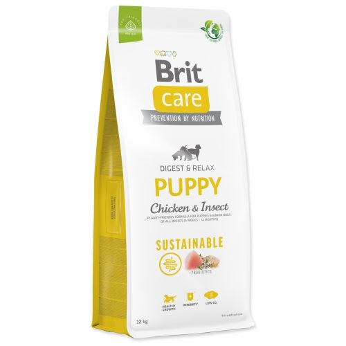 Brit Care Dog Sustainable Puppy Pui și insecte 12kg