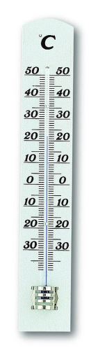 Termometru de cameră din lemn 18cm alb fag