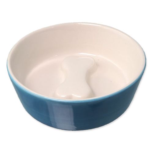 DOG FANTASY castron ceramic albastru-alb os 13 x 4,5 cm 200 ml