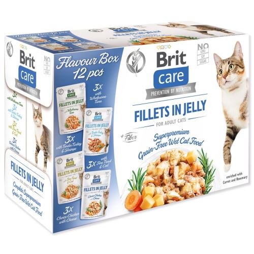 BRIT Care Cat Multipack Multipack Fileuri în cutie cu aromă de jeleu 4 x 3 bucăți 1020 g