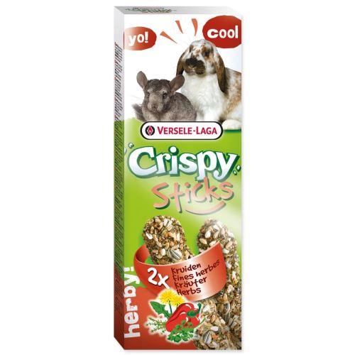 Sticks Crispy cu ierburi pentru iepuri și chinchile 110 g