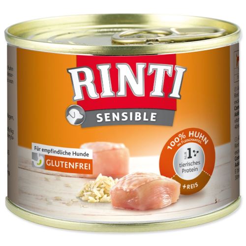 Conservă RINTI Sensible RINTI Pui + orez 185 g