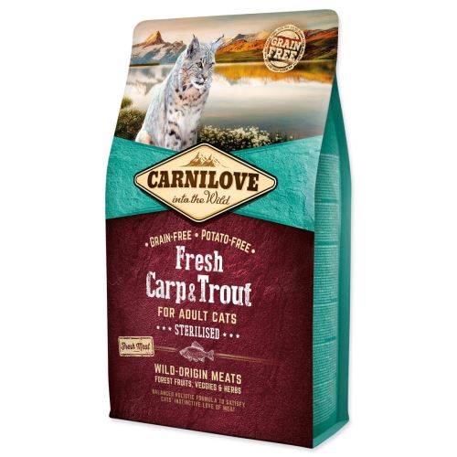 CARNILOVE Fresh Carp & Trout Sterilizat pentru pisici adulte 2 kg