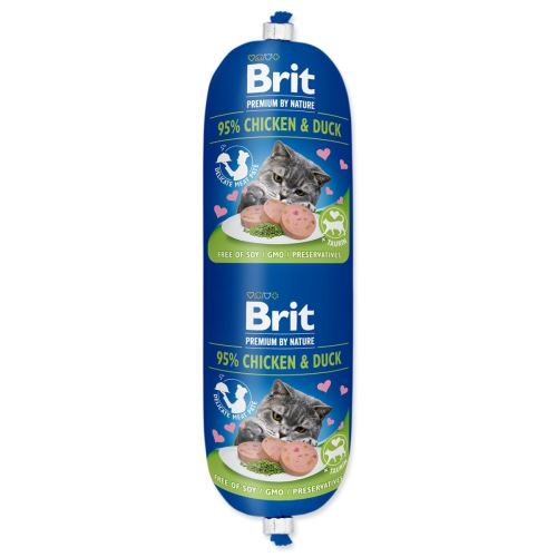 BRIT Premium by Nature Cârnați CAT Pui și Rață 180 g