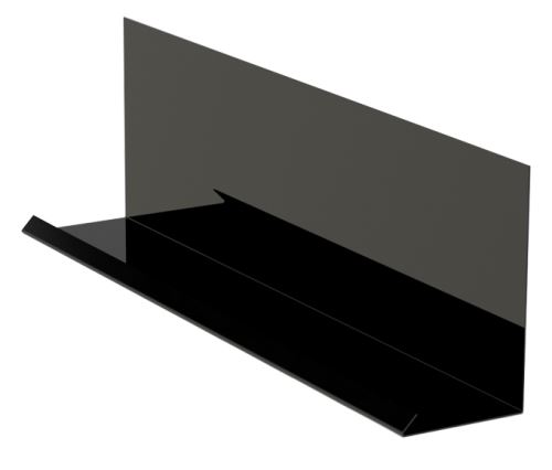 Garnitura de perete pentru combinație cu șina de acoperire RŠ 200, Zinc vopsit, Negru RAL9005