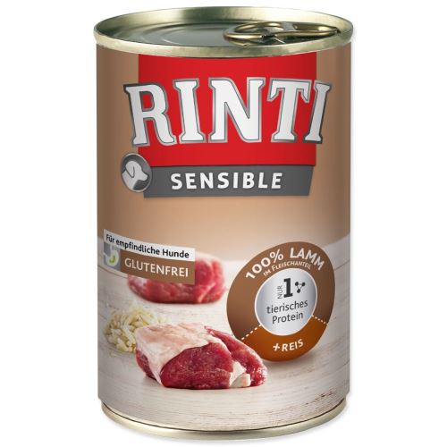 Conservă RINTI Sensible miel + orez 400 g