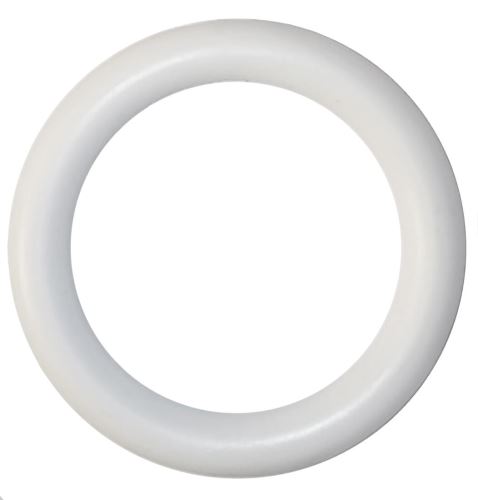 Inel de plastic cu cârlig, alb (10 buc.)