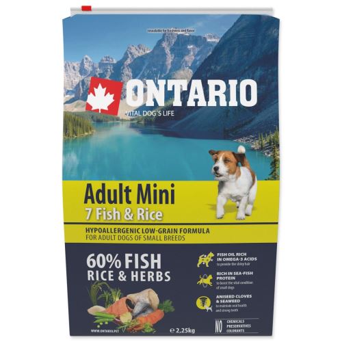 Câine Adult Mini Fish & Rice 2,25 kg