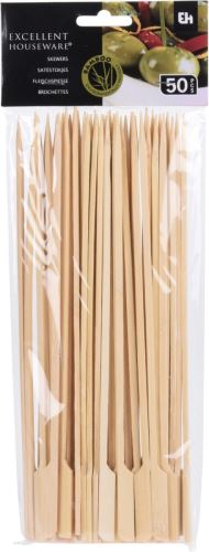 Frigarui de bambus 25cm cu mâner (50 buc)