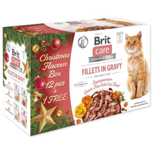BRIT Care Cat Crăciun multipack 12 + 1 buc 1105 g