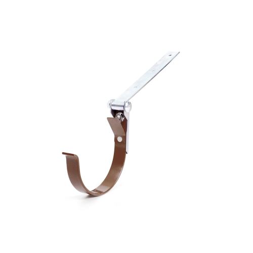 BRYZA Cârlig metalic pentru jgheaburi cu articulație Ø 125 mm, maro RAL 8017