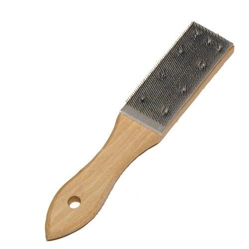 Perie de fișier cu sârmă de oțel, din lemn