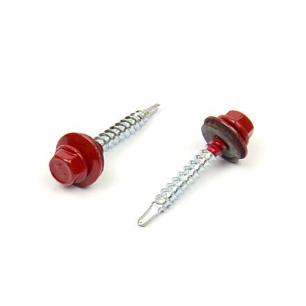 Șurub pentru acoperiș + EPDM 4,8 x 35 RAL 3011 - roșu - Pachet de 250 buc