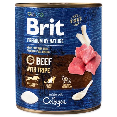 BRIT Premium by Nature Carnea de vită cu tripe 800 g