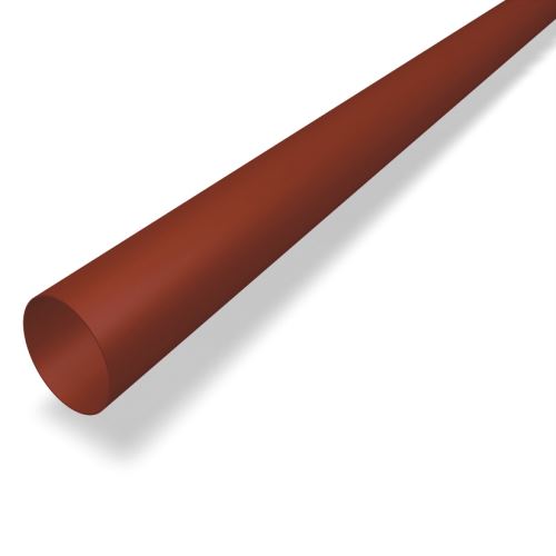 PREFA Gură de scurgere din aluminiu Ø 100 mm, lungime 3M, roșu închis RAL 3009
