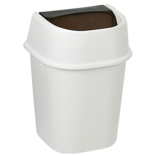 Coș de gunoi, 13l, plastic, alb