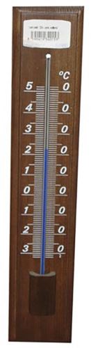 Termometru pentru exterior D34 din lemn de 32cm pătat