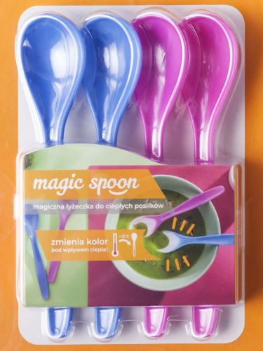 Linguri pentru copii care schimbă culoarea MAGIC HOT 15cm, plastic (4 buc)