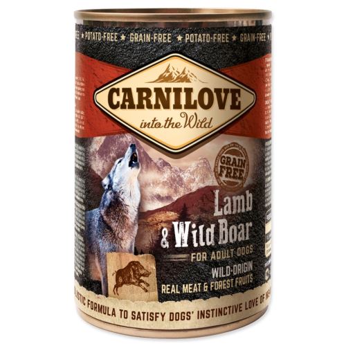 Conservă CARNILOVE Dog Wild Meat Lamb & Wild Boar 400 g