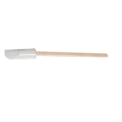 Spatulă albă din plastic 29,5 cm cu mâner din lemn