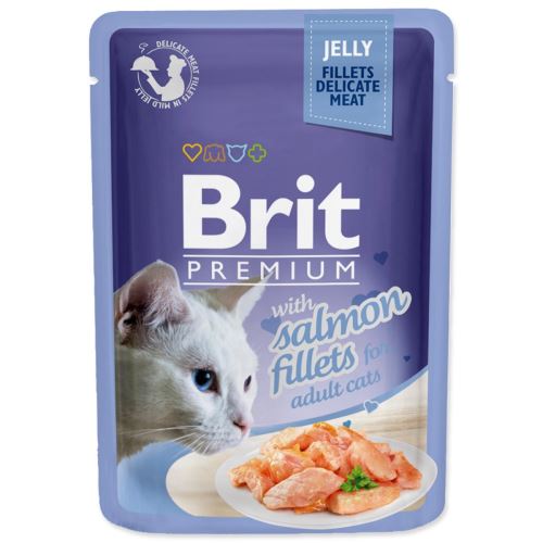 BRIT Premium Cat Fileuri delicate în gelatină cu somon 85 g