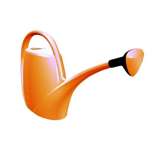 Canistră de plastic portocalie de 2,5 l cu aspersor, din plastic, pentru udare