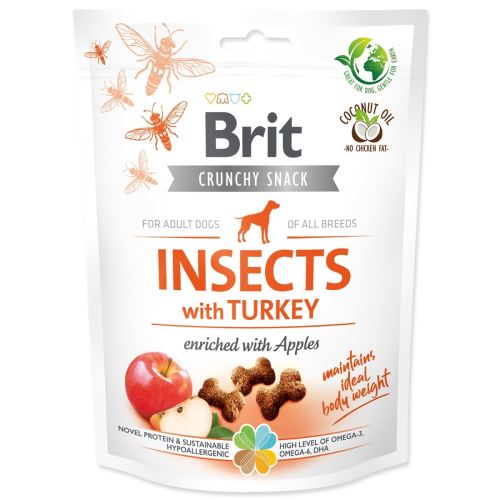 Brit Care Dog Crunchy Cracker. Insecte cu curcan și mere 200 g