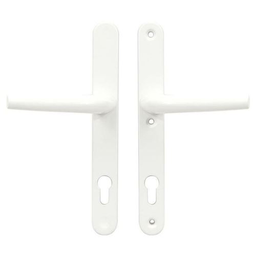 Feronerie albă pentru uși din plastic RICHTER mâner + mâner, 92 mm, aluminiu