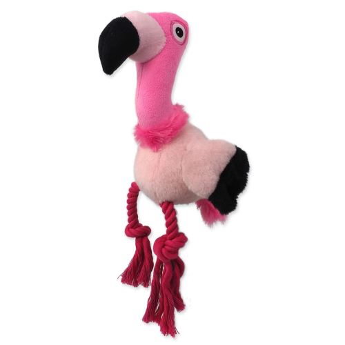 Jucărie câine Fantasy Silent Squeak Flamingo roz 27cm